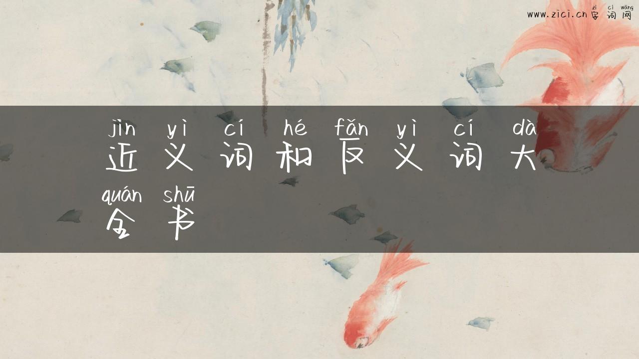 近义词和反义词大全书