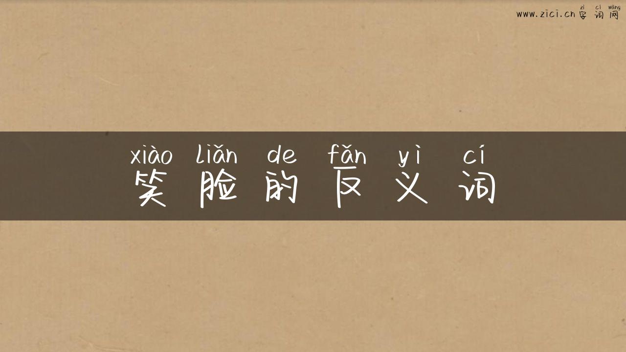 笑脸的反义词