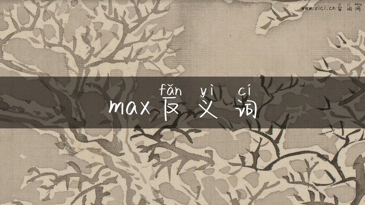 max反义词