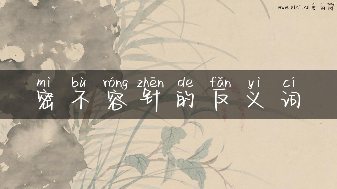 密不容针的反义词