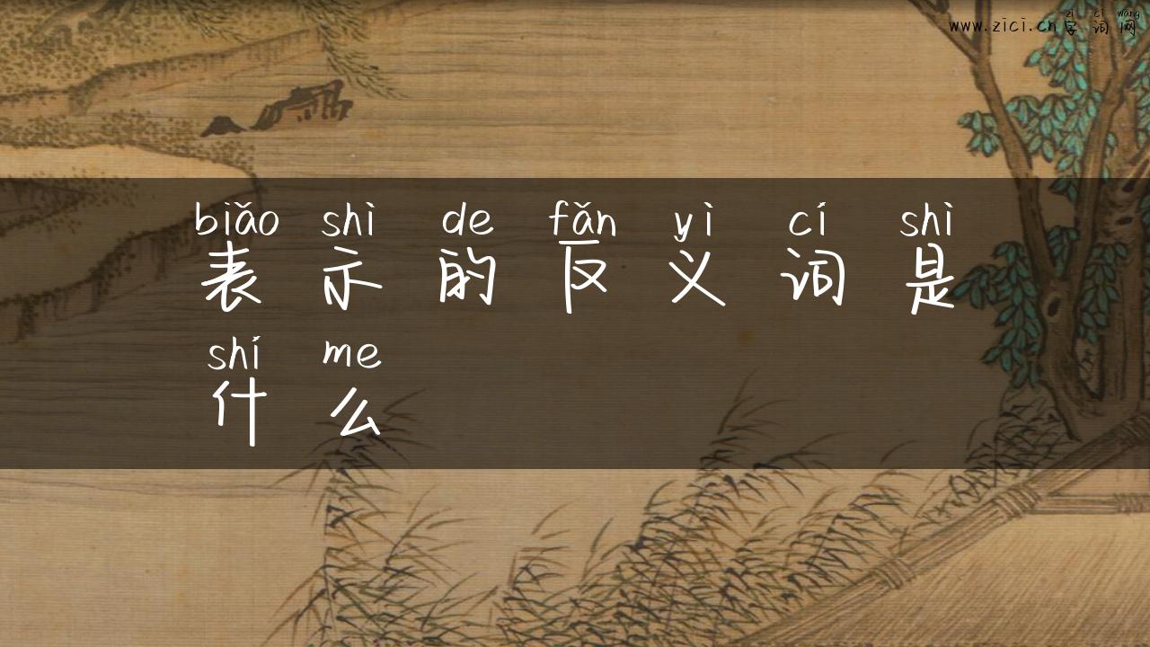 表示的反义词是什么