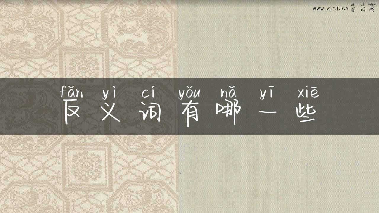 反义词有哪一些