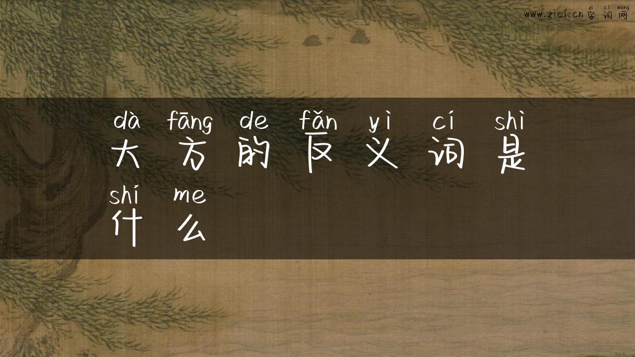 大方的反义词是什么