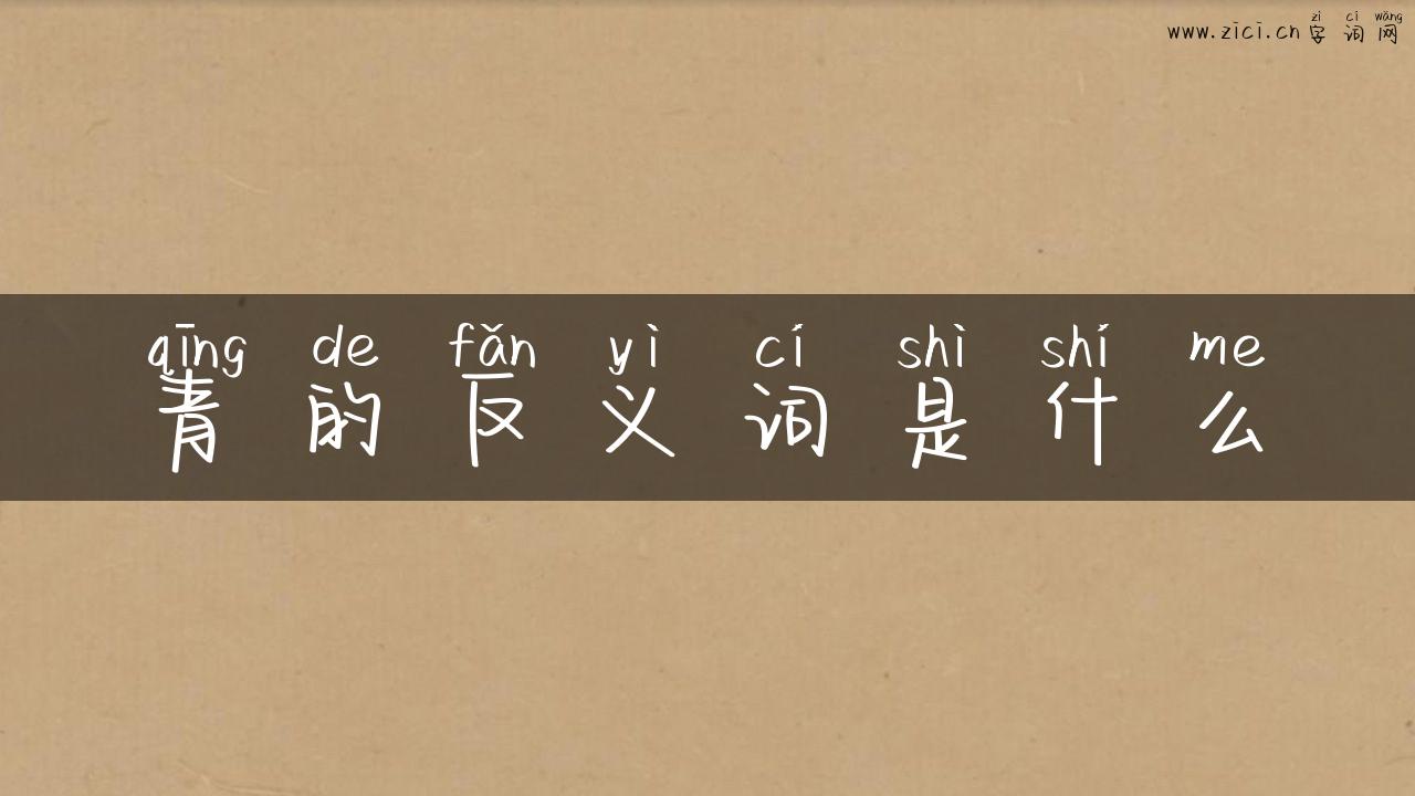 青的反义词是什么