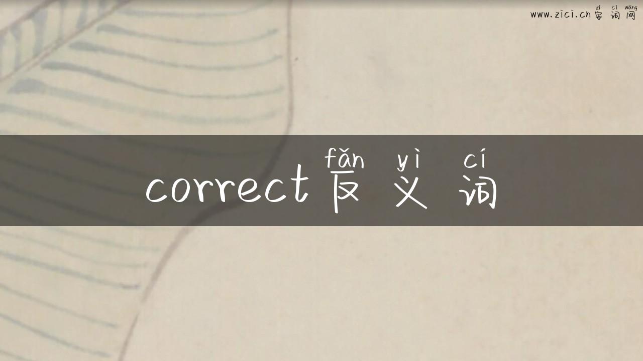 correct反义词