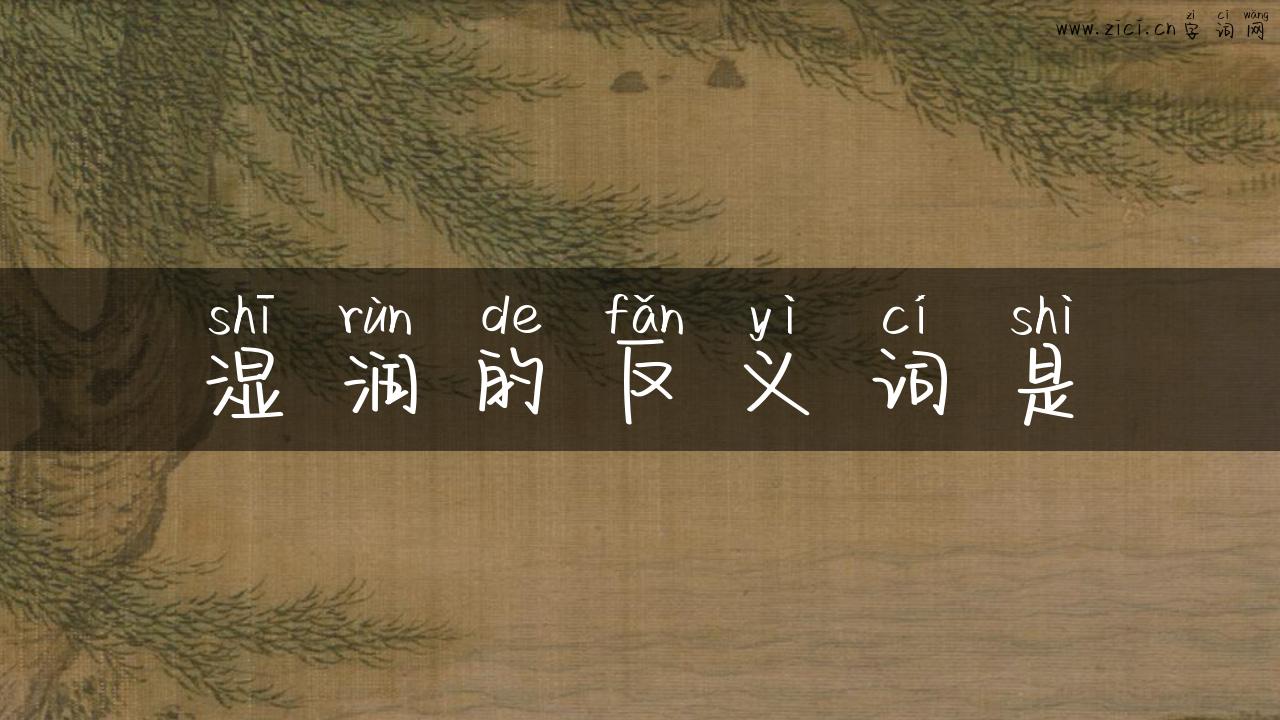 湿润的反义词是
