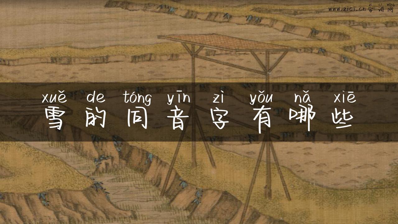 雪的同音字有哪些
