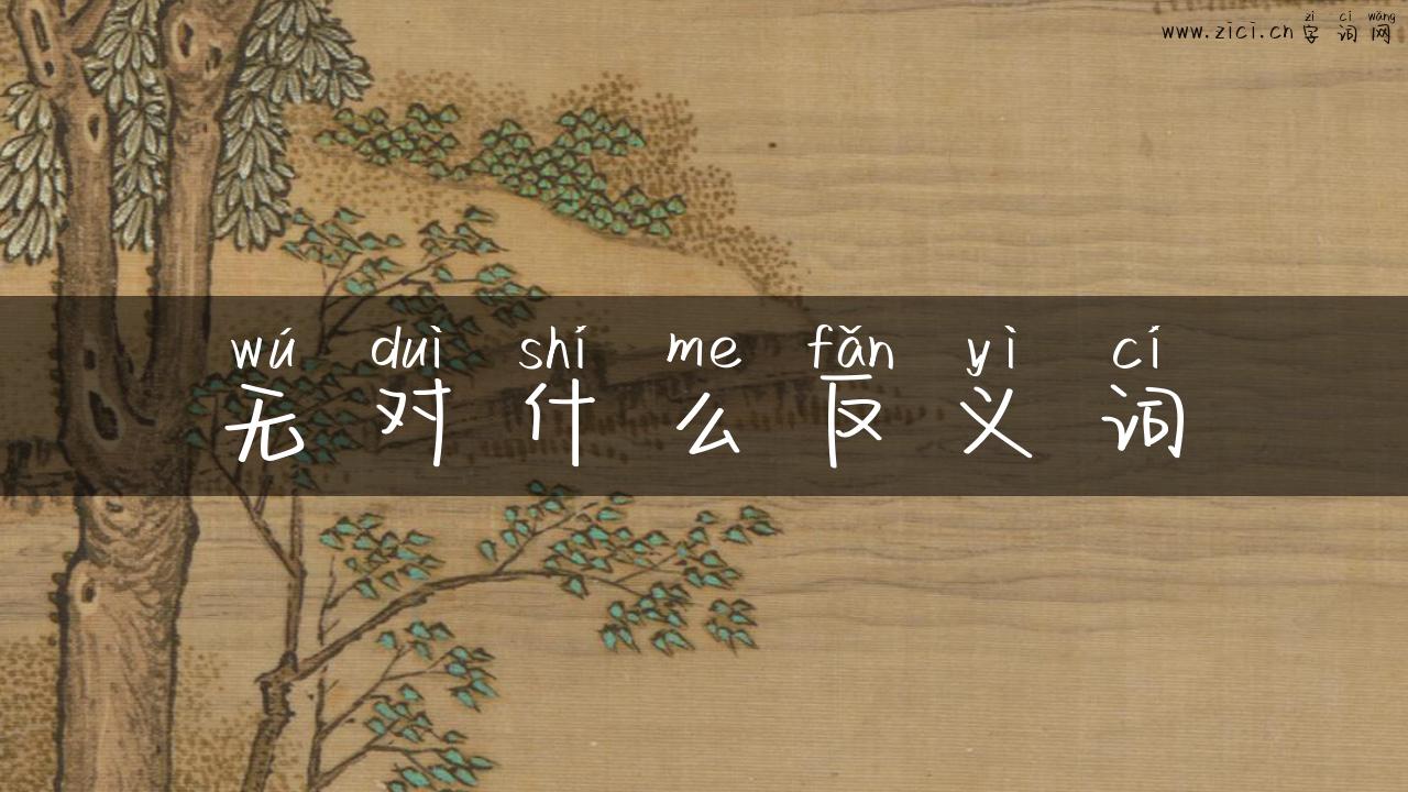 无对什么反义词