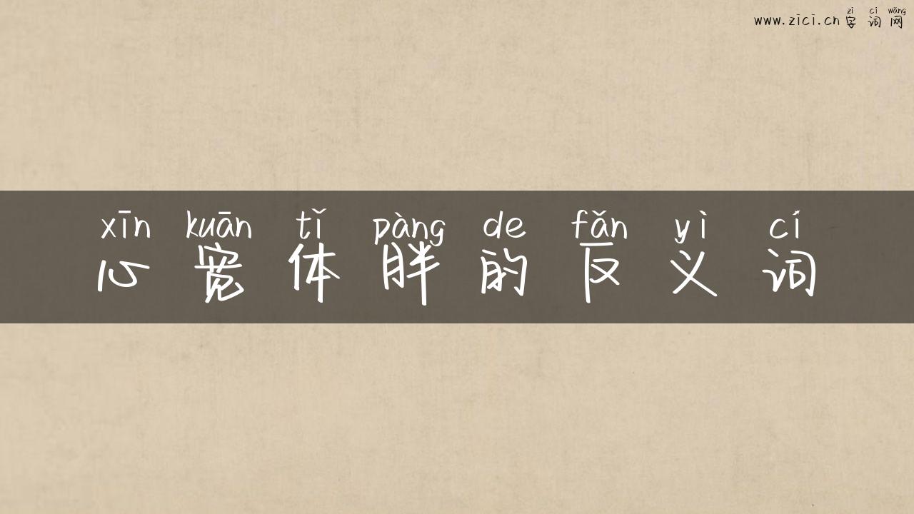 心宽体胖的反义词