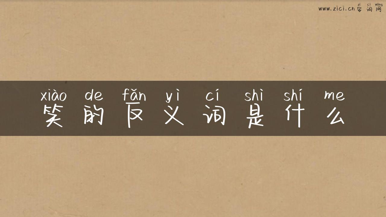 笑的反义词是什么