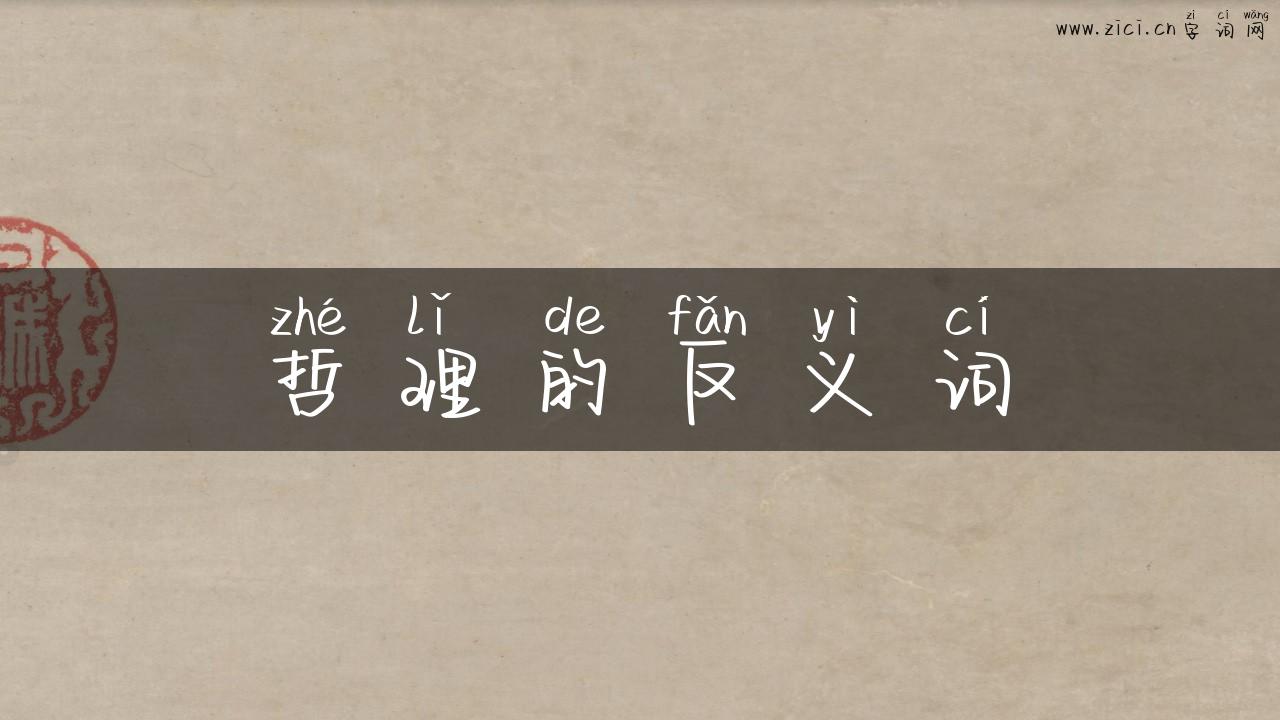 哲理的反义词