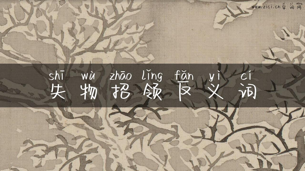 失物招领反义词