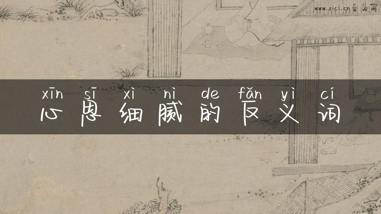 心思细腻的反义词