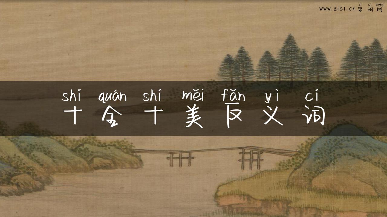 十全十美反义词