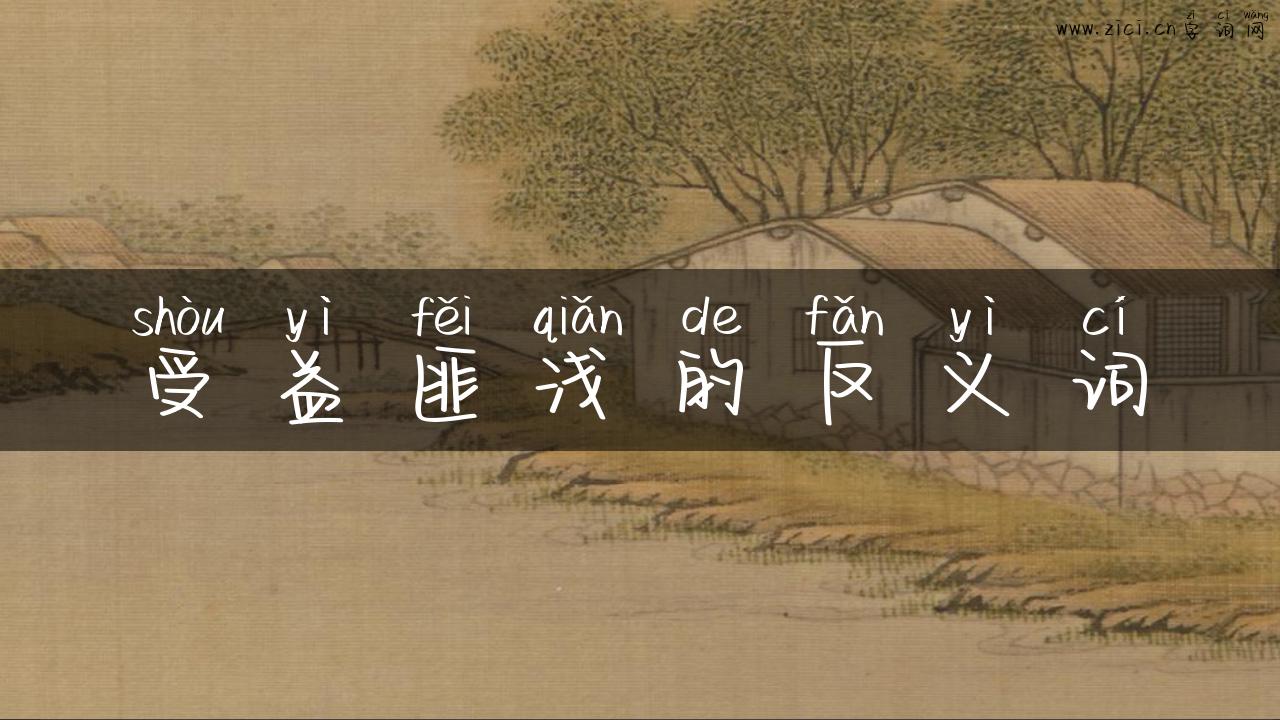 受益匪浅的反义词