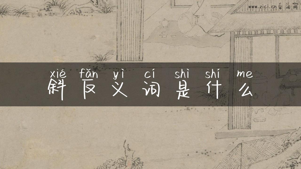 斜反义词是什么