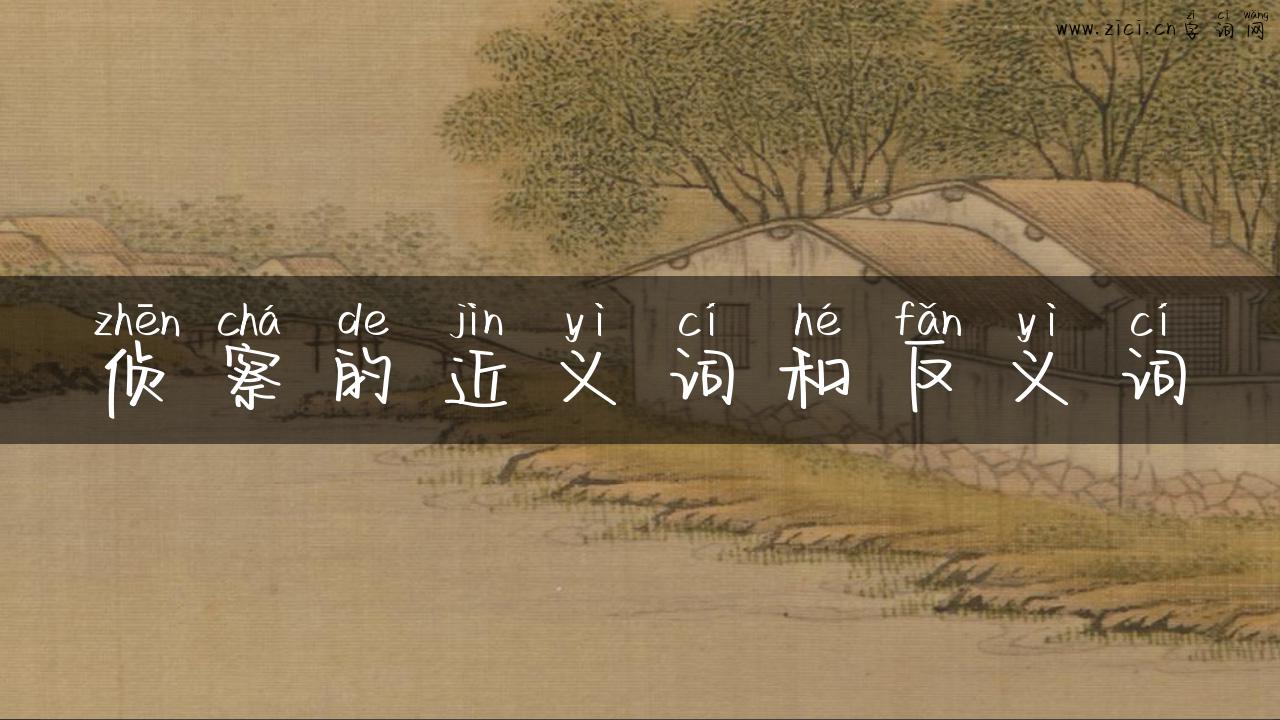 侦察的近义词和反义词