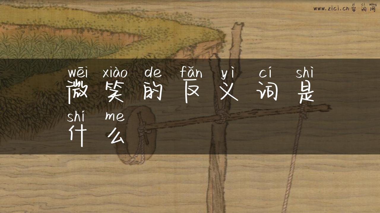 微笑的反义词是什么