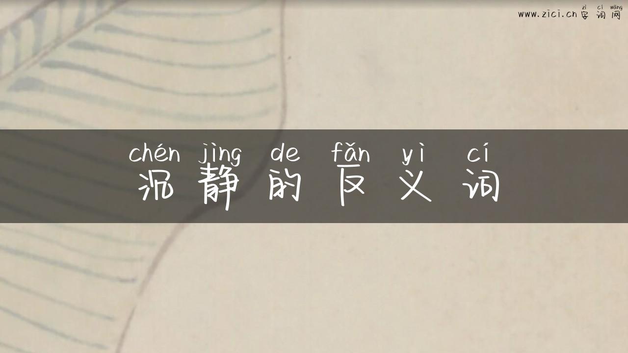沉静的反义词