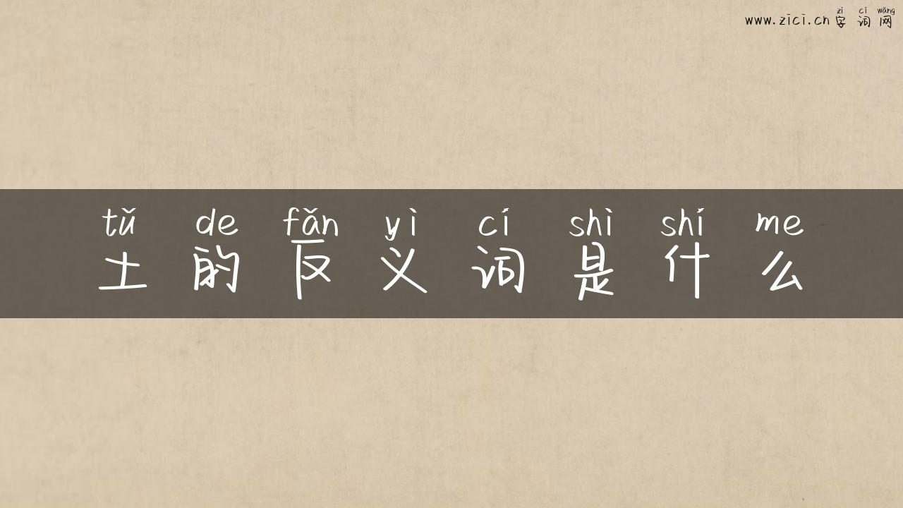 土的反义词是什么