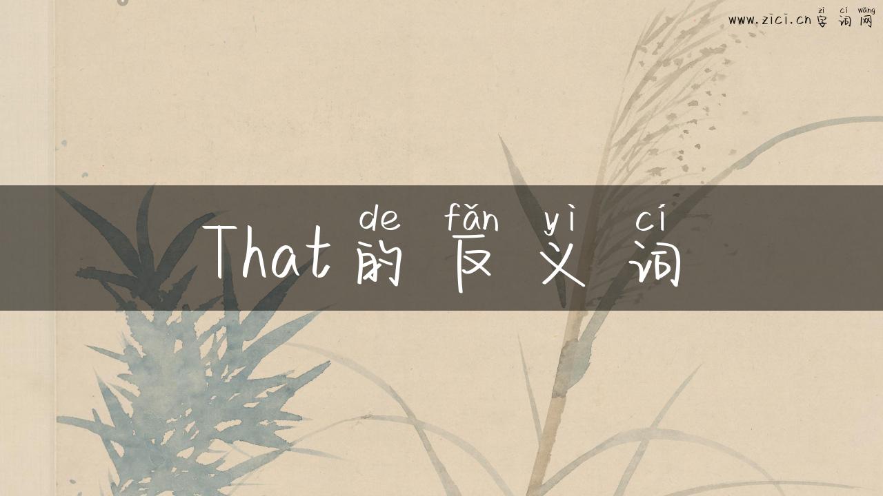 That的反义词