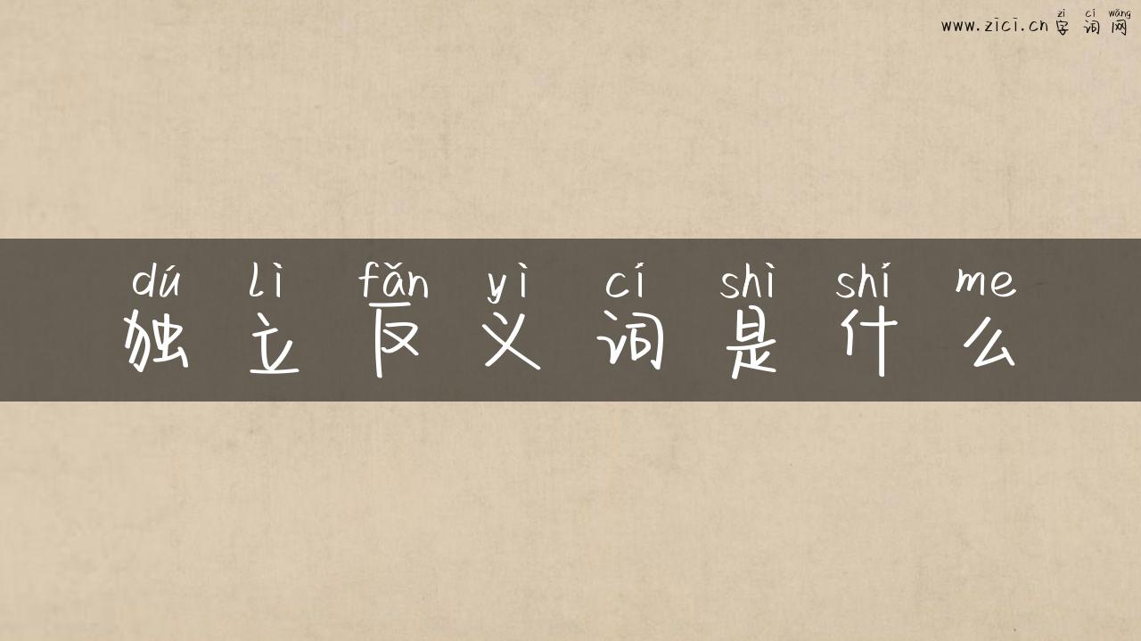 独立反义词是什么