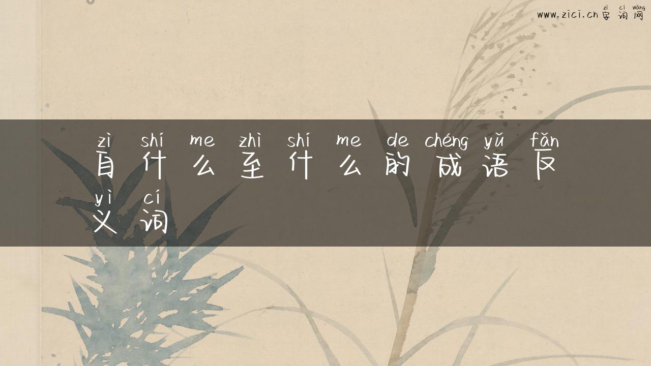 自什么至什么的成语反义词