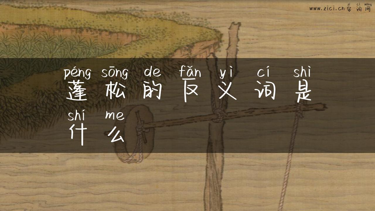 蓬松的反义词是什么