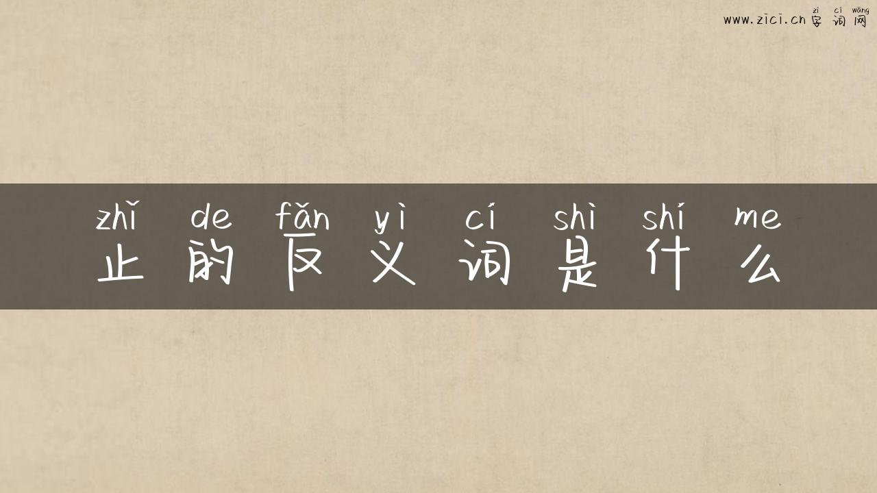 止的反义词是什么