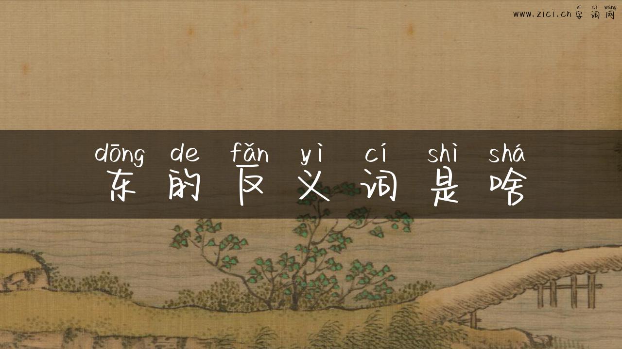 东的反义词是啥