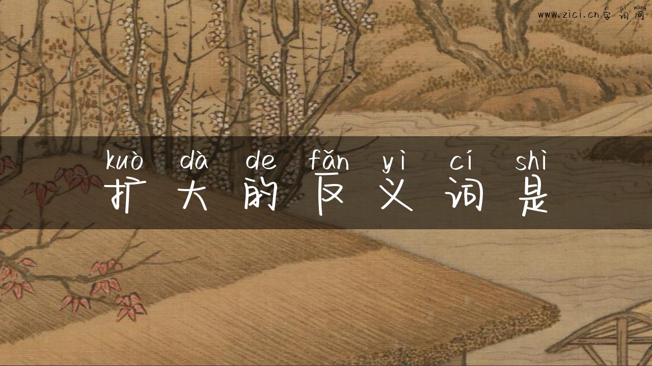 扩大的反义词是