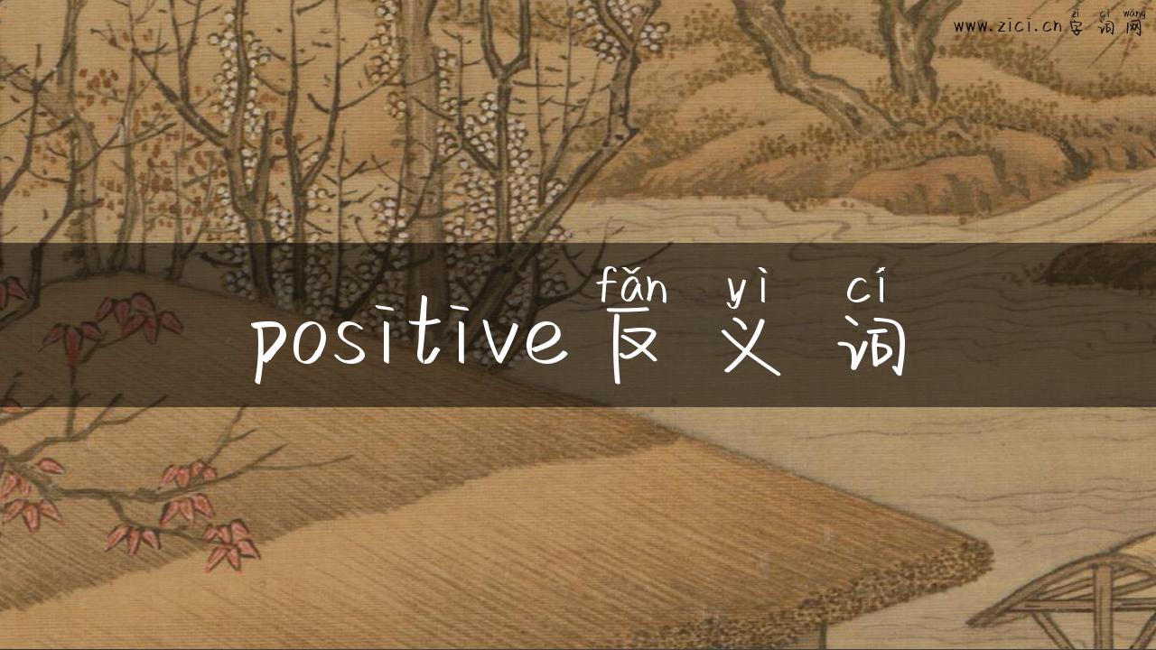 positive反义词