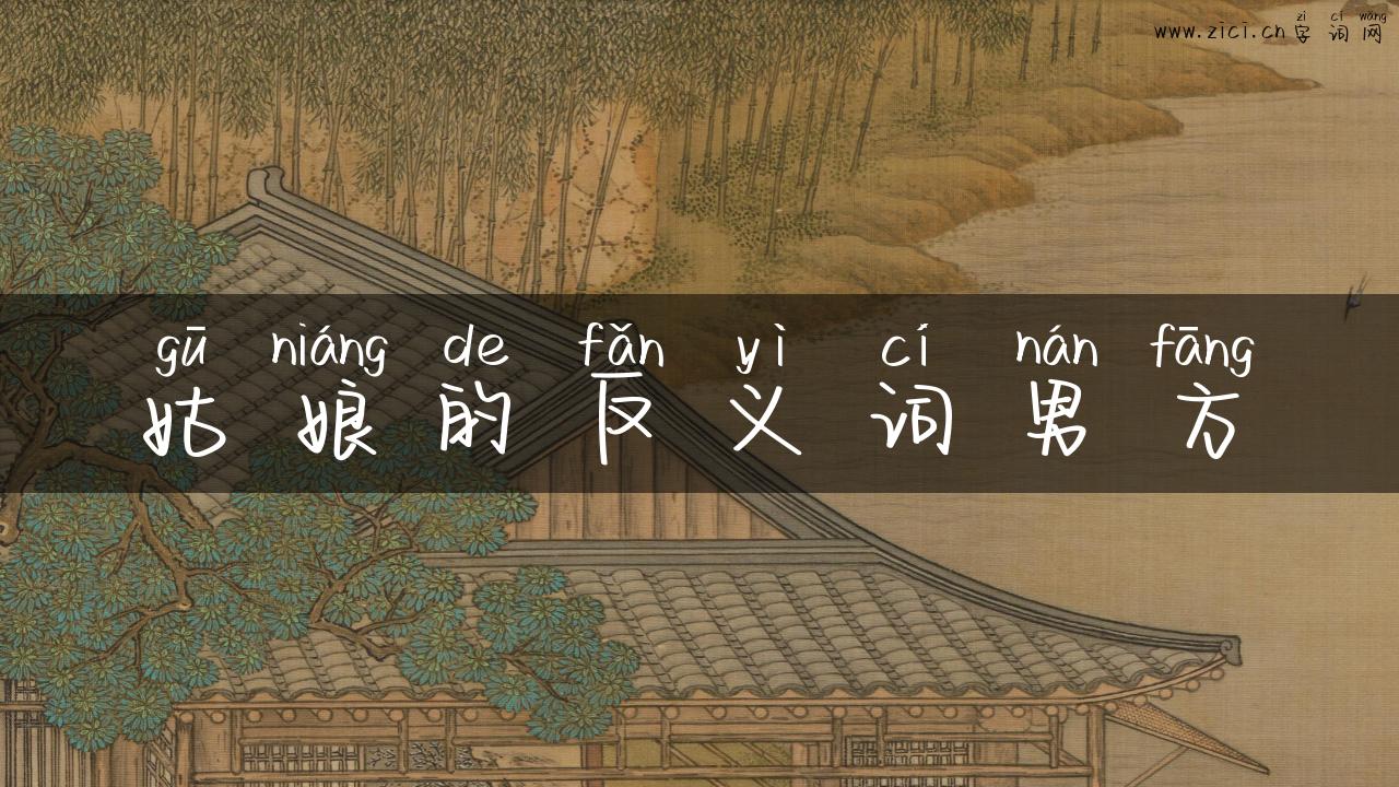 姑娘的反义词男方