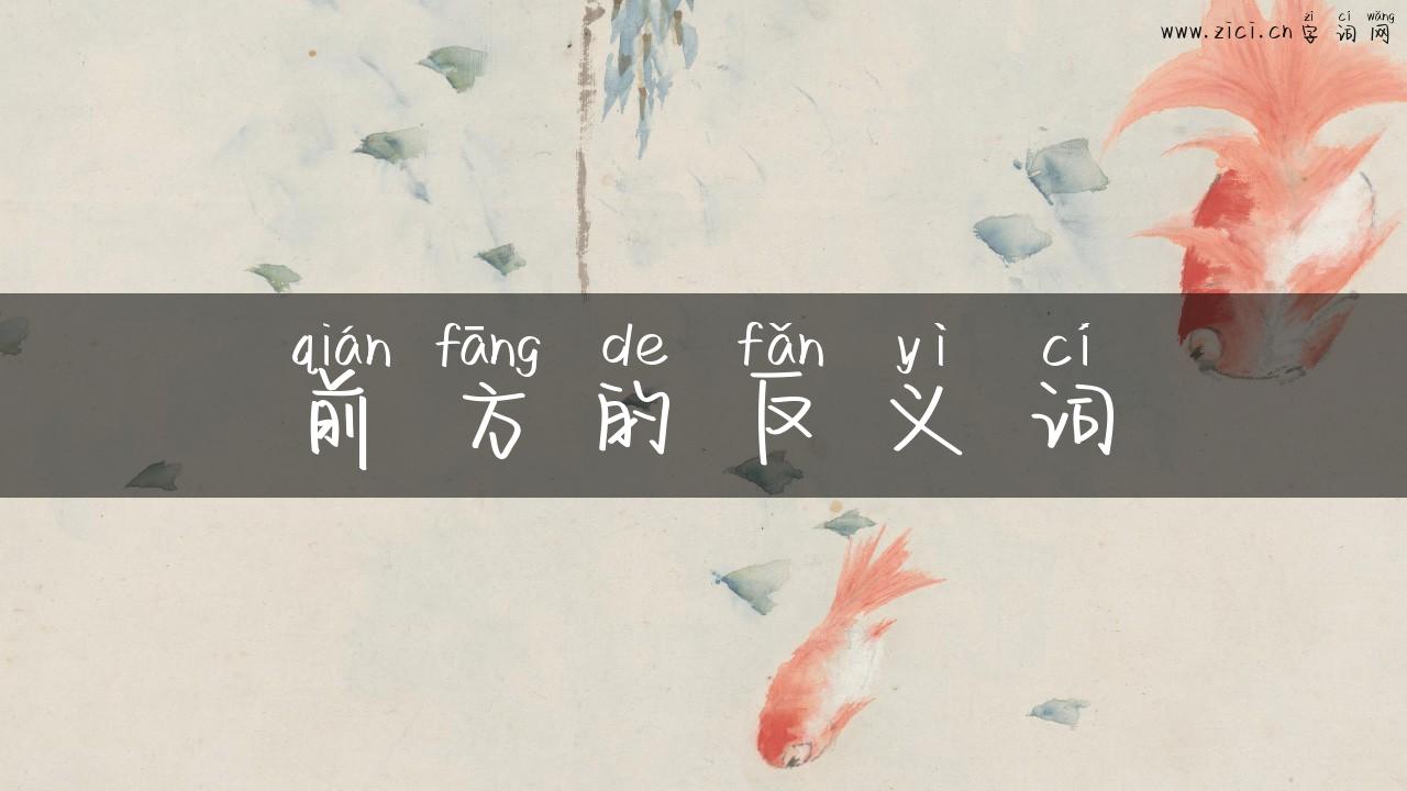 前方的反义词