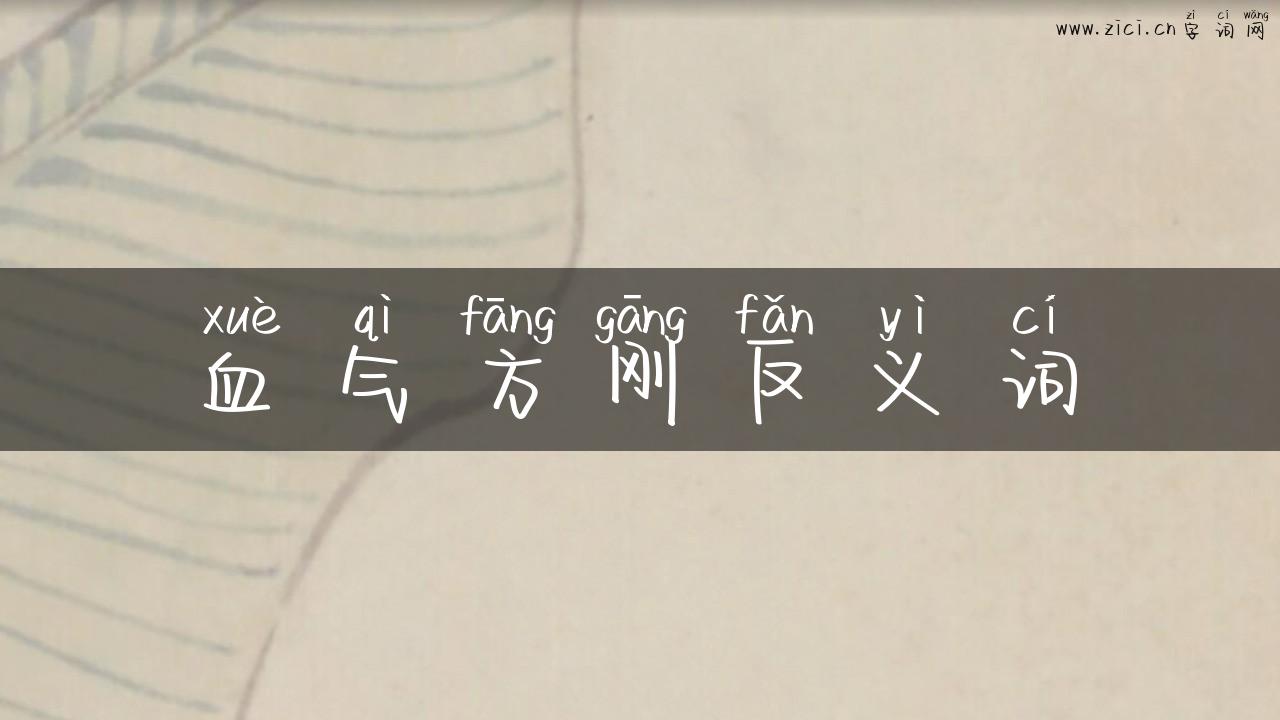 血气方刚反义词