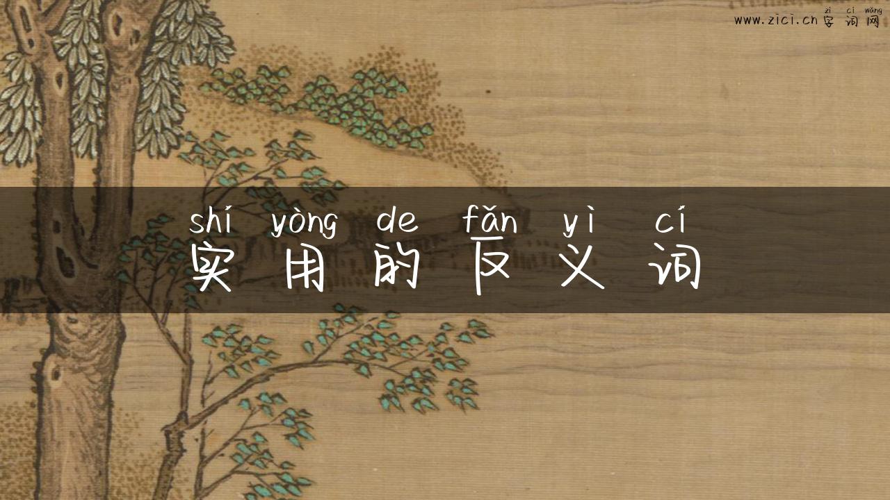 实用的反义词