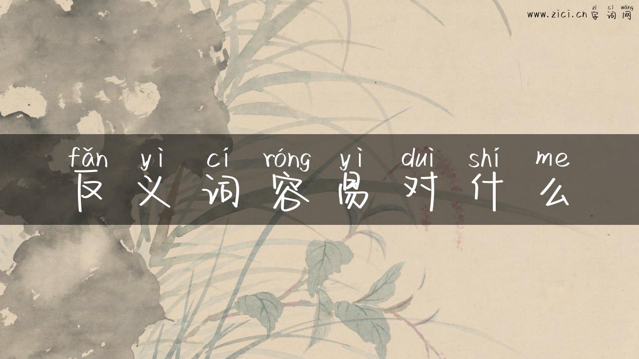 反义词容易对什么