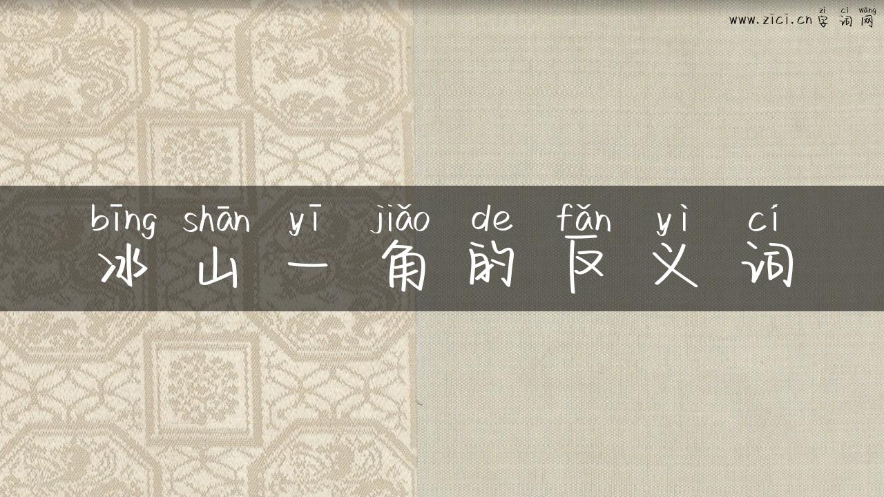 冰山一角的反义词