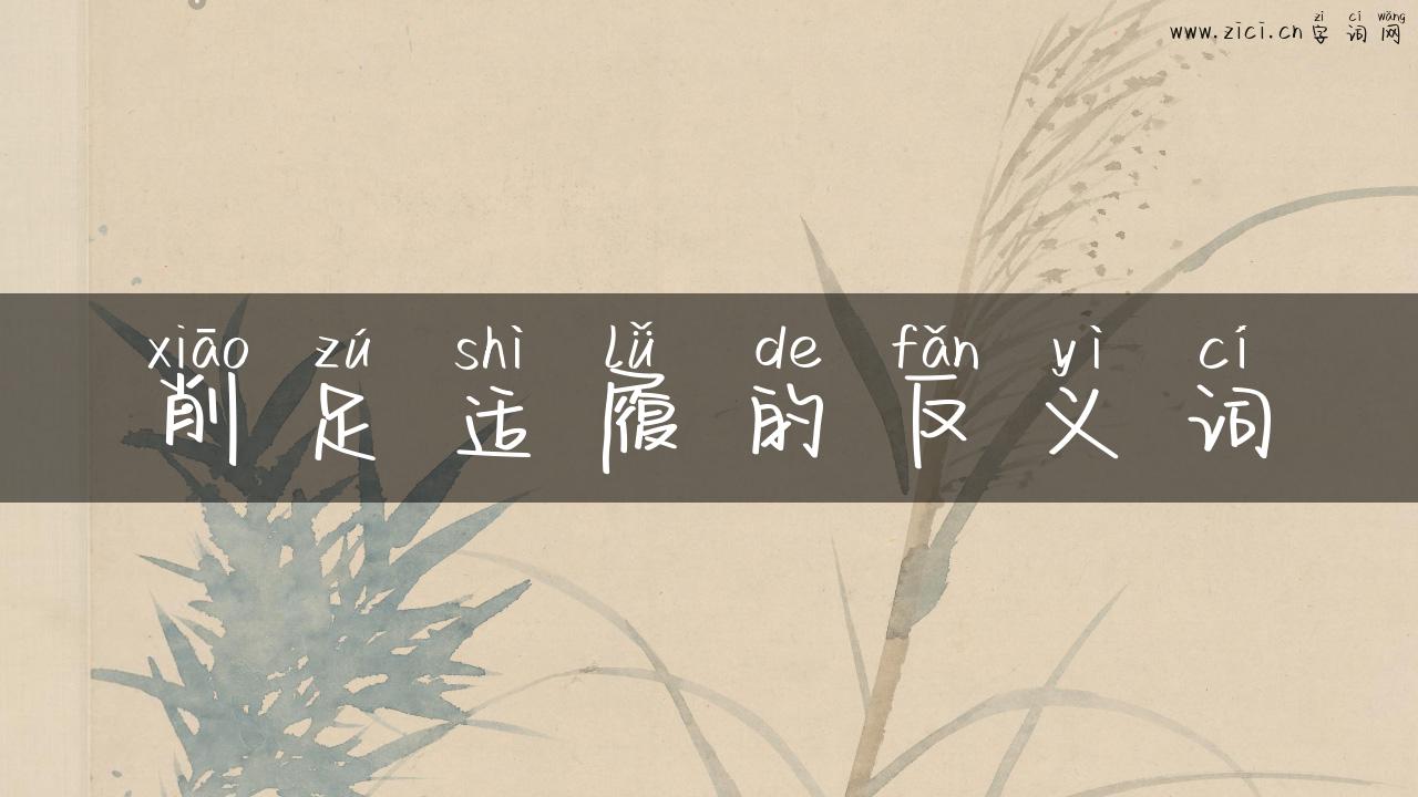 削足适履的反义词