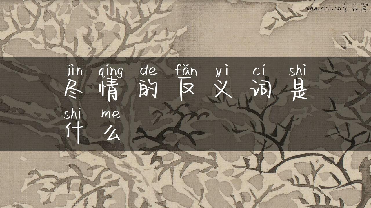 尽情的反义词是什么