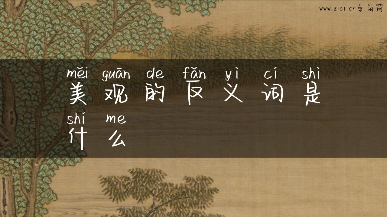 美观的反义词是什么