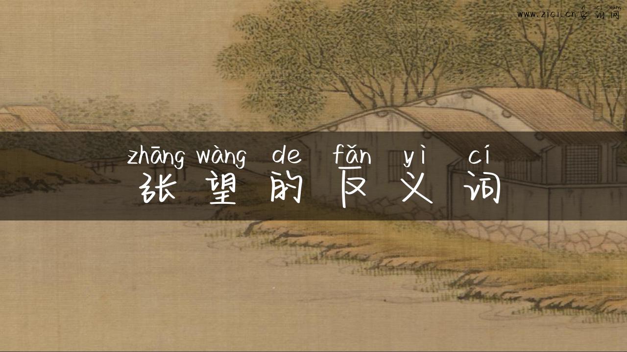 张望的反义词