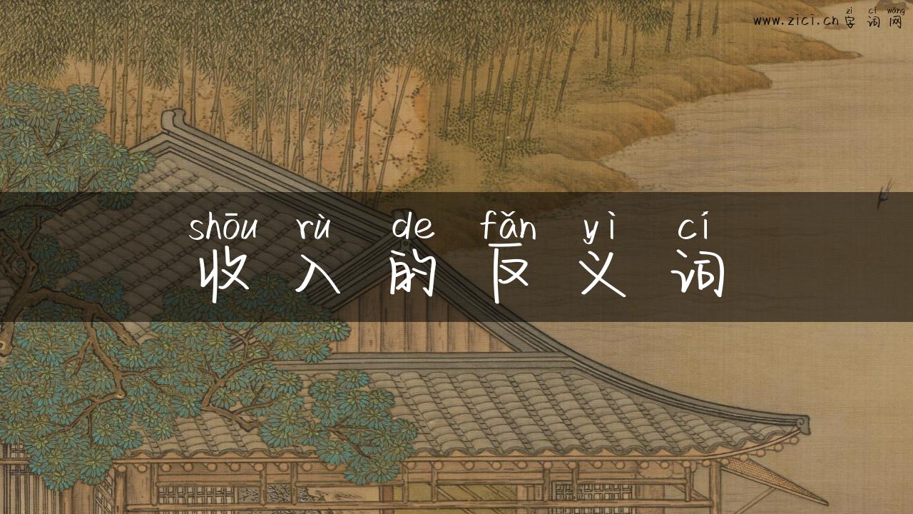 收入的反义词