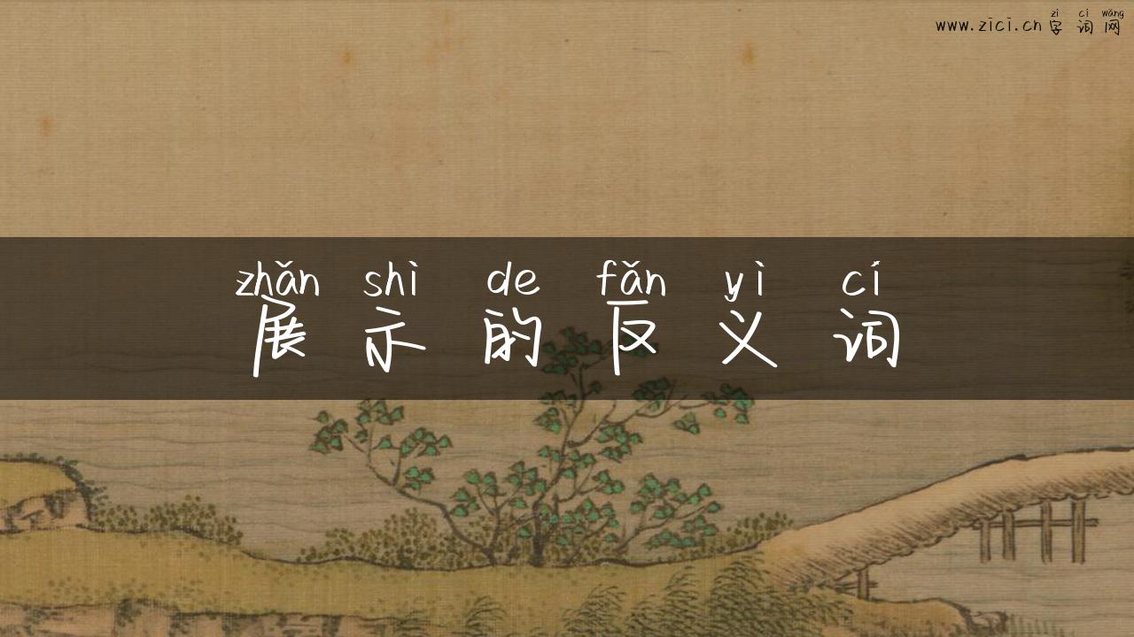 展示的反义词