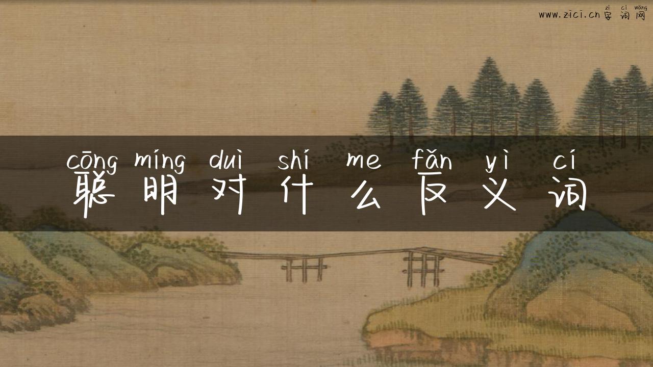 聪明对什么反义词