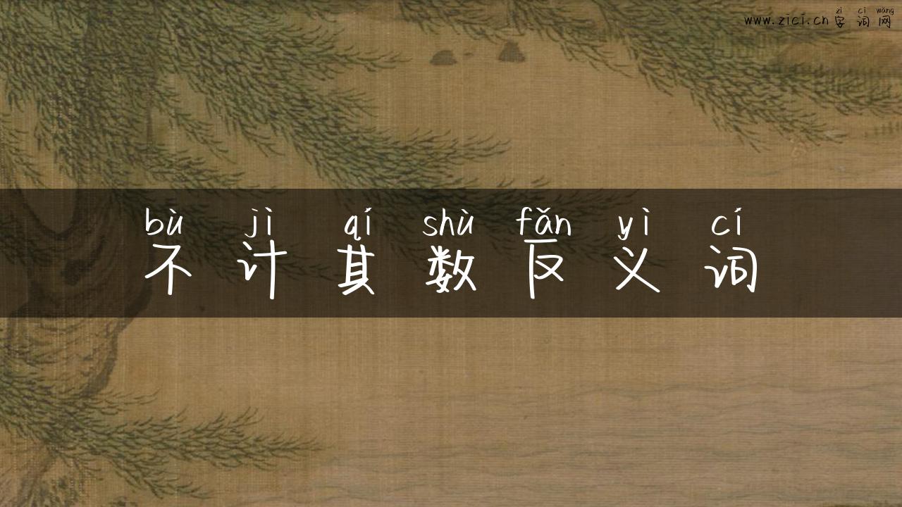 不计其数反义词