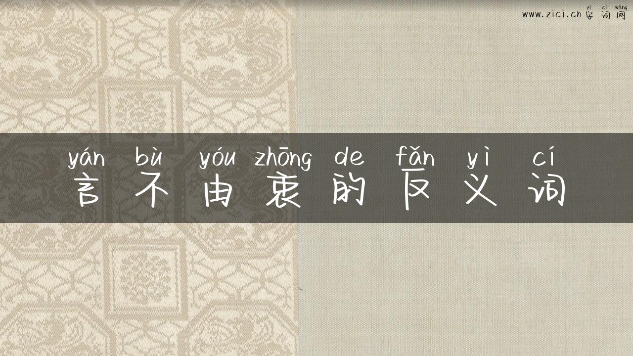 言不由衷的反义词