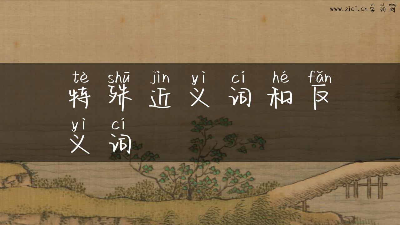 特殊近义词和反义词
