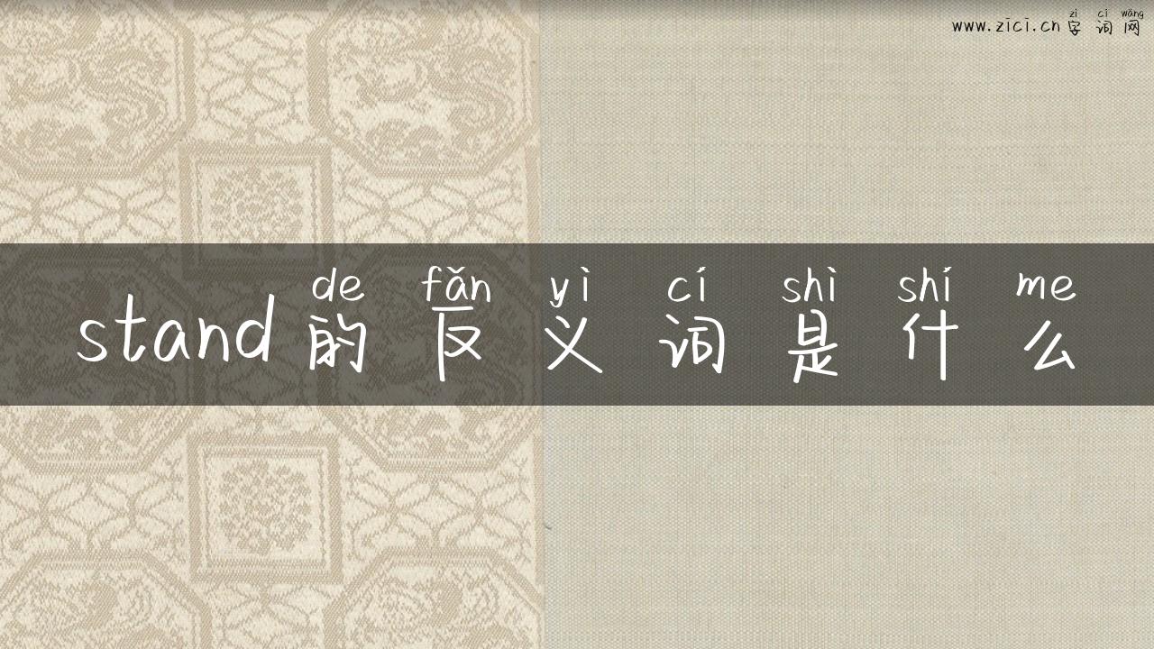 stand的反义词是什么