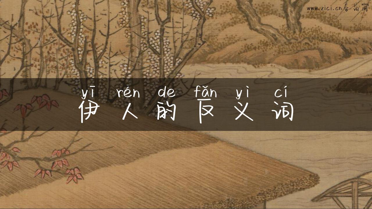 伊人的反义词